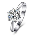 Anillos de boda finos para hombres y mujeres, regalo de plata de ley S925, color cristal austriaco, anillo de compromiso, joyería, Bague Femme