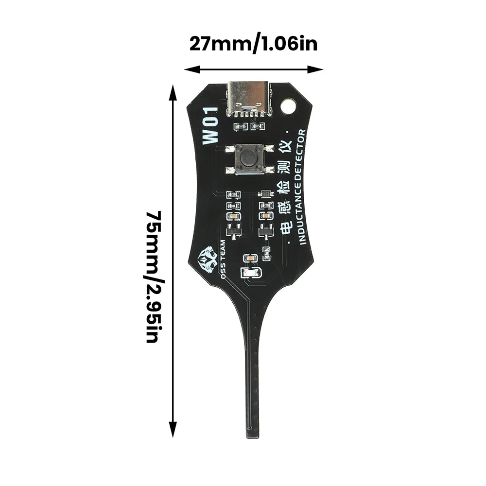 W01 Inductor Detector & Motherboard Coil Tester — Electromagnetic Fault Checker
