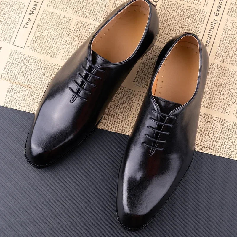 Zapatos Oxford para hombre hechos a mano de cuero genuino | Zapatos de vestir casual de negocios