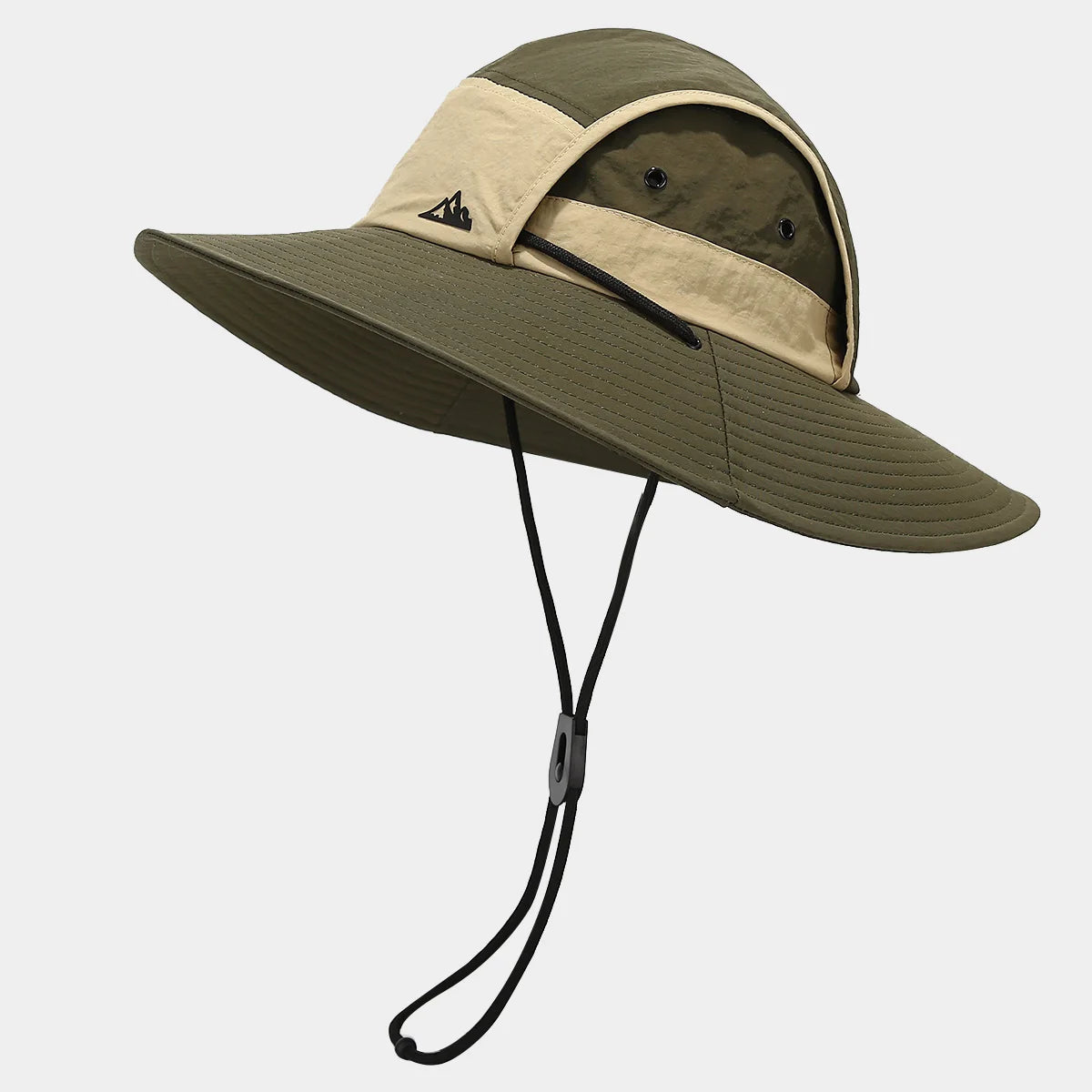 Gorro de protección solar de verano para mujer y hombre, para senderismo, pesca, visera, gorra de ala ancha con chal, de secado rápido, de pescador