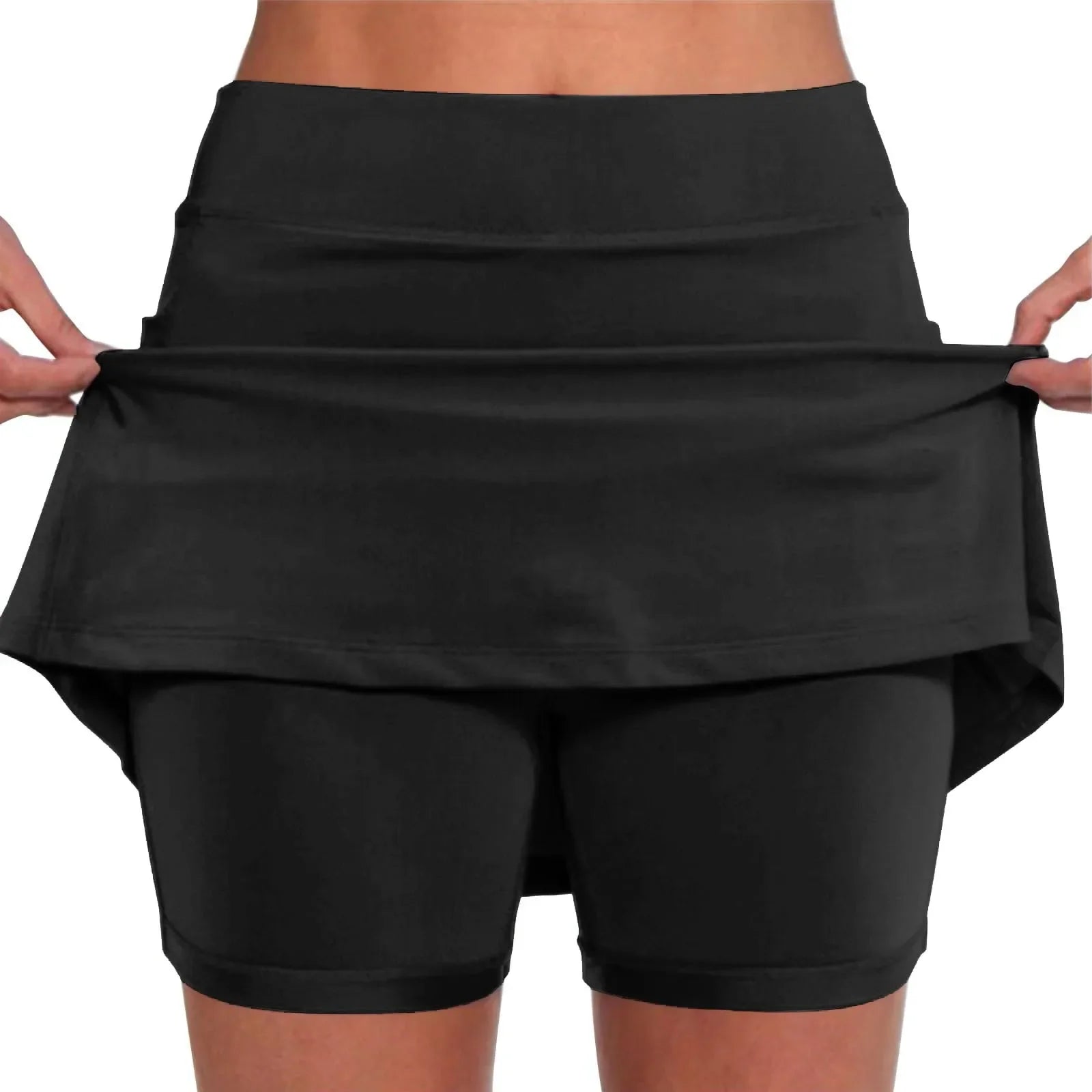 Plus Size Women's Summer Solid Color Sports Shorts Elastic Yoga Pants  Sports Shorts High Waisted Tight Pants