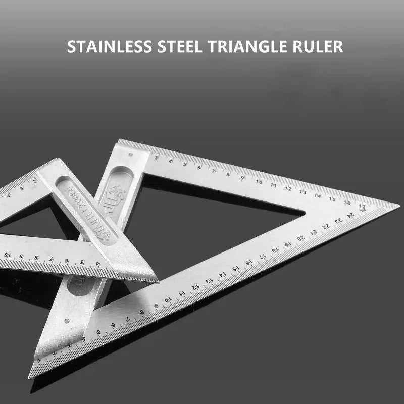 Aluminum Alloy 90-Degree Try Square Ruler — Woodworking Right Angle Gauge