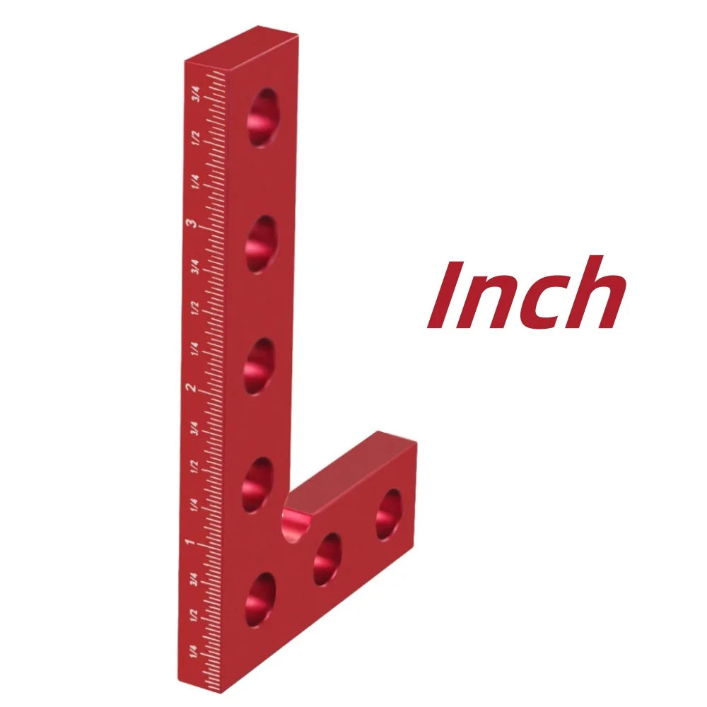 90-Degree Aluminum Marking Square — Precision Right Angle Ruler for Woodworking