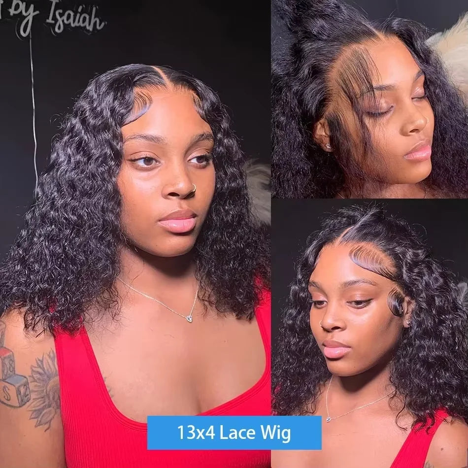 Deep Wave Bob Wig – 13x4 HD Lace Front | Brazilian Human Hair