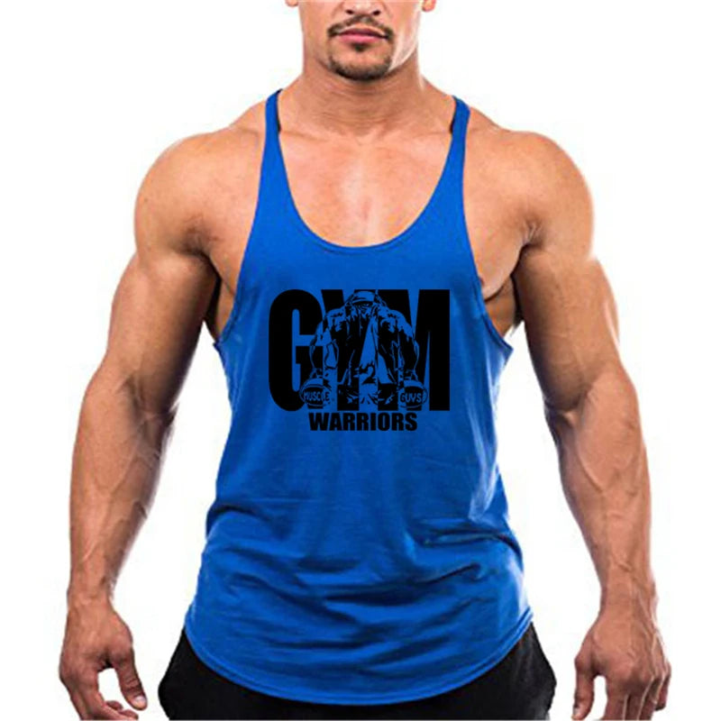 Men's Muscle Tank Top – Cotton Y-Back Gym & Bodybuilding Vest