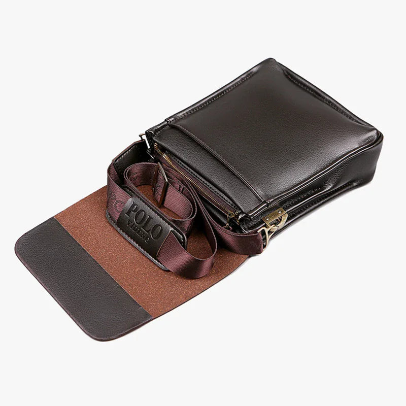 Men's Vertical Shoulder Bag — Casual Business Satchel Crossbody