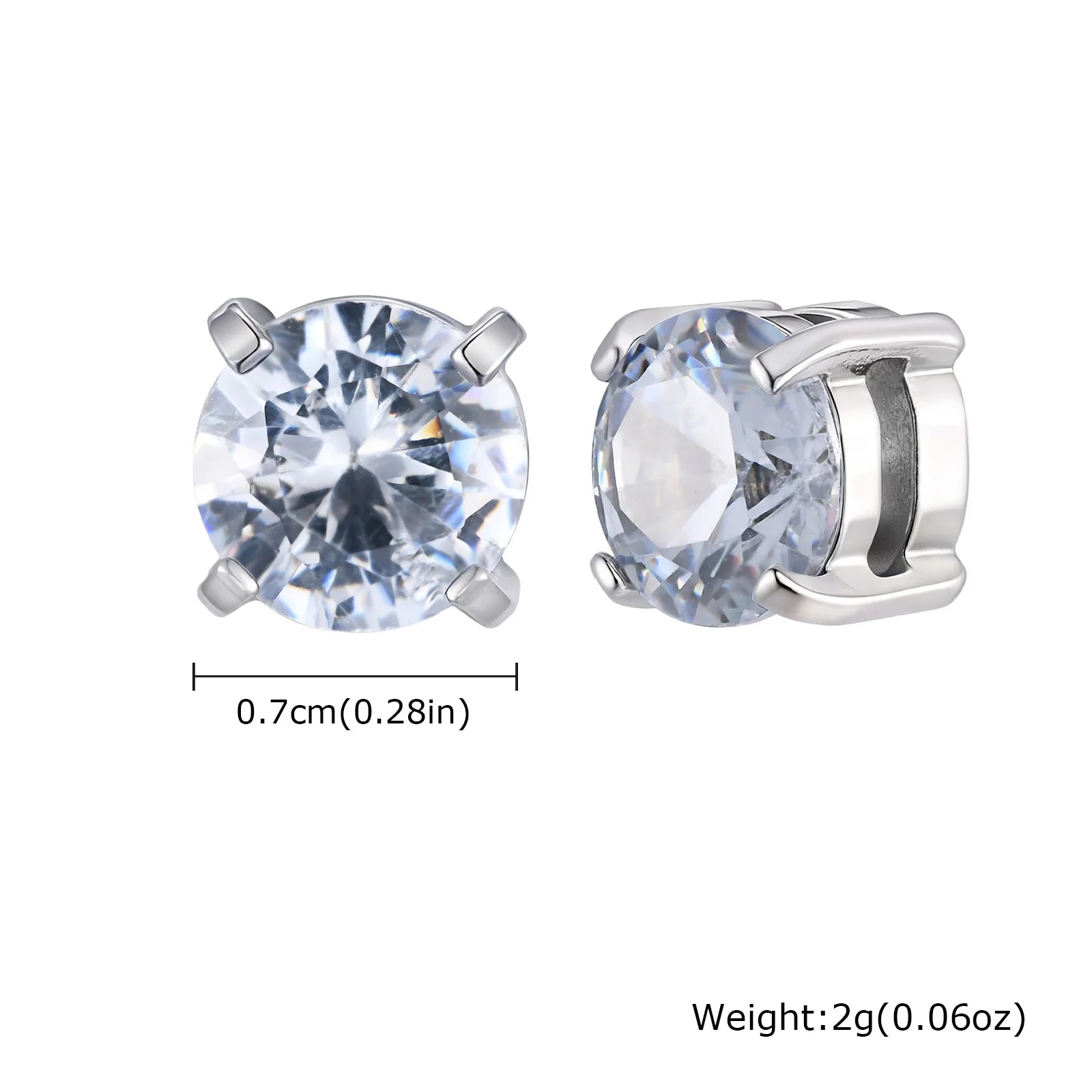 Magnetic Clip-On Zircon Earrings – No Piercing Required