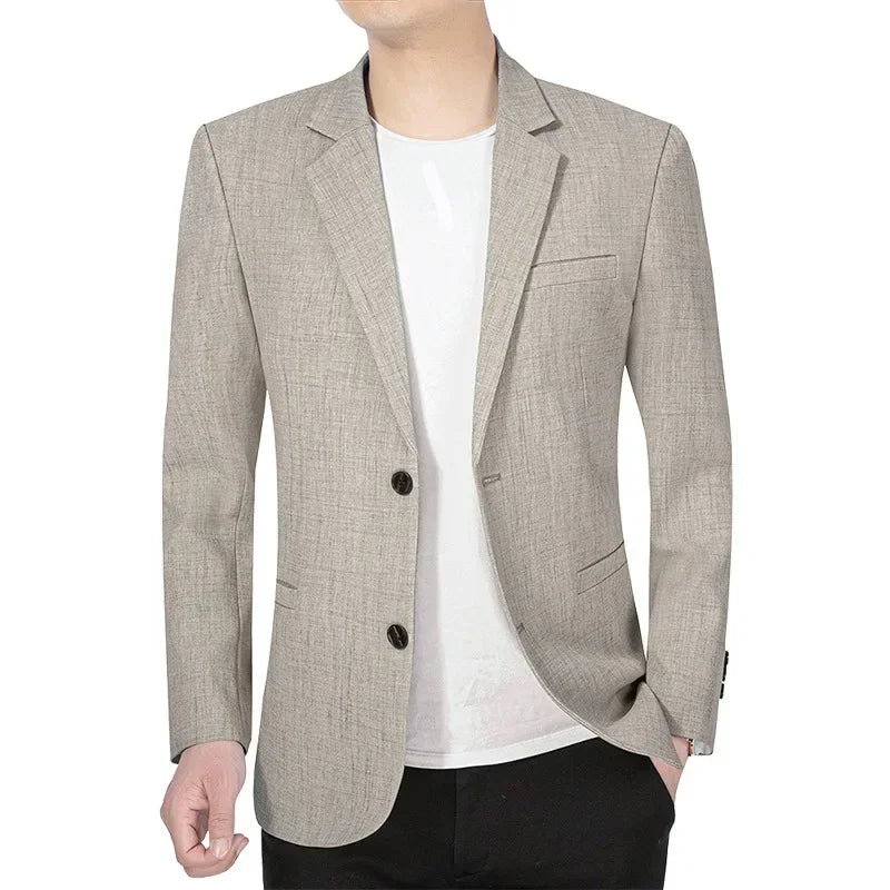 Men's Light Suit Jacket — Smart Casual Blazer for Business & Everyday Wear