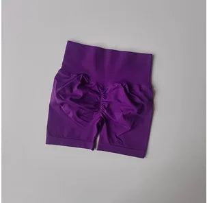 Peach Hip Lifting Sports Shorts – Women's High Waist Seamless Yoga Shorts