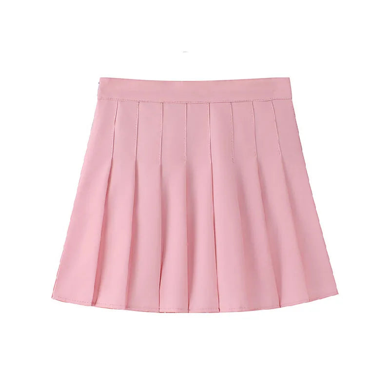 Women's High-Waist Pleated Mini Skirt