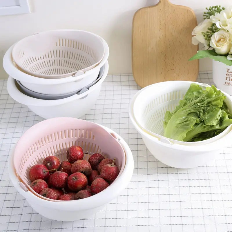 Double-Layer Fruit & Vegetable Drain Basket
