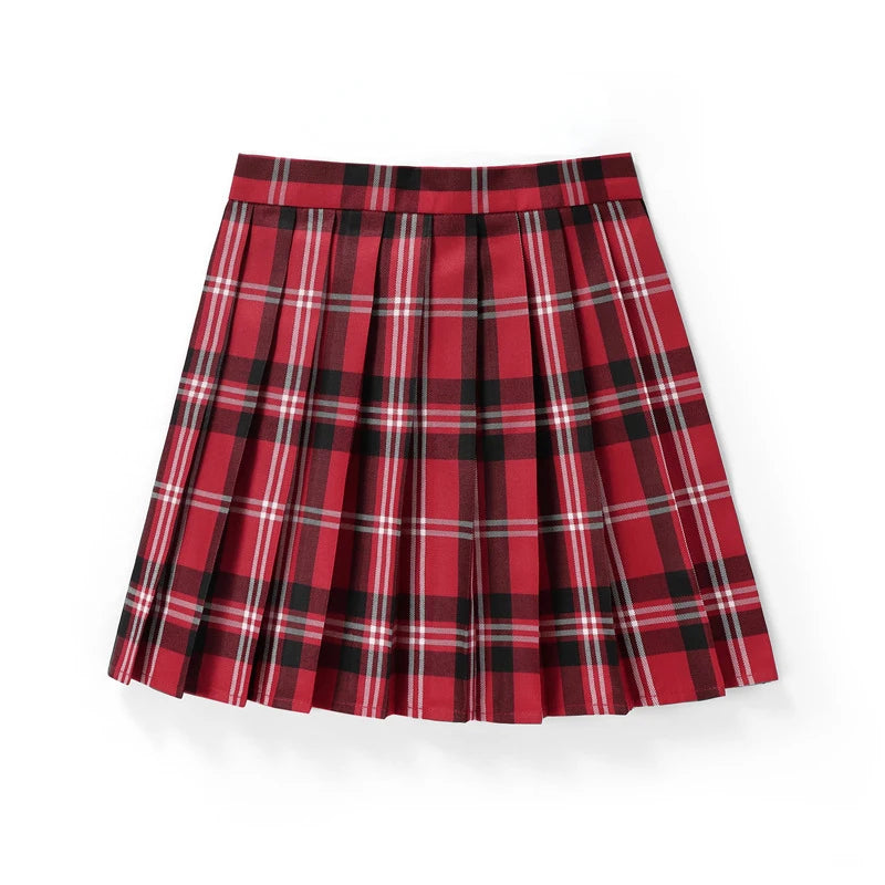 Plaid Pleated Mini Skirt