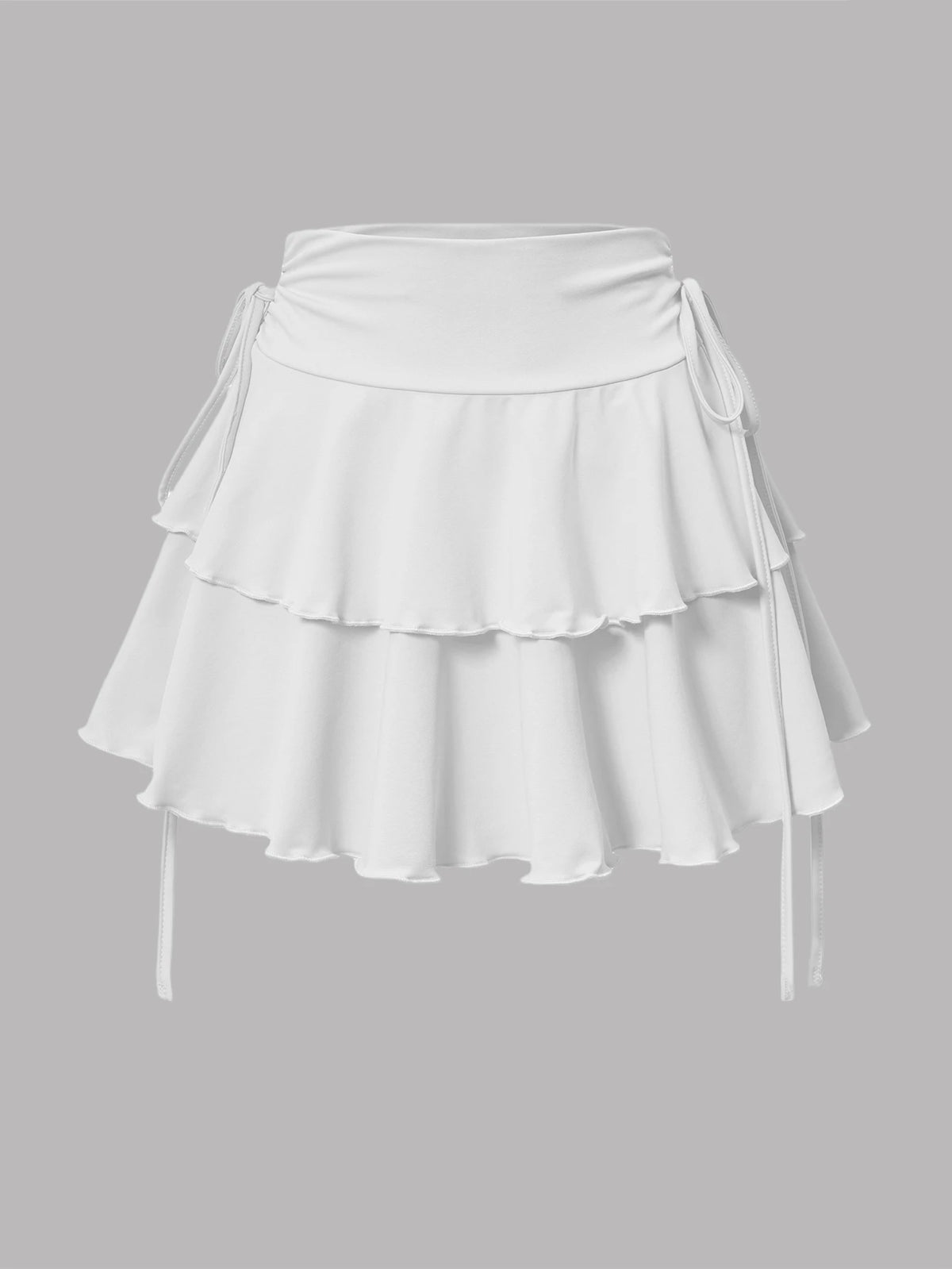 High-Waist Solid Color Mini Skirt