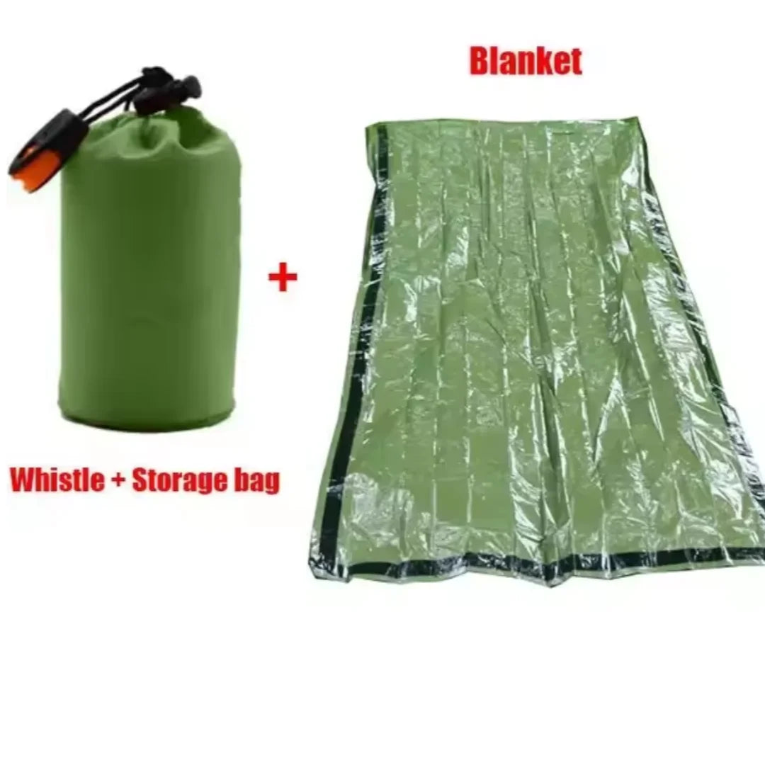 2-Person Mylar Tube Tent – Reusable Emergency Bivy Shelter & Thermal Blanket | 1 PC