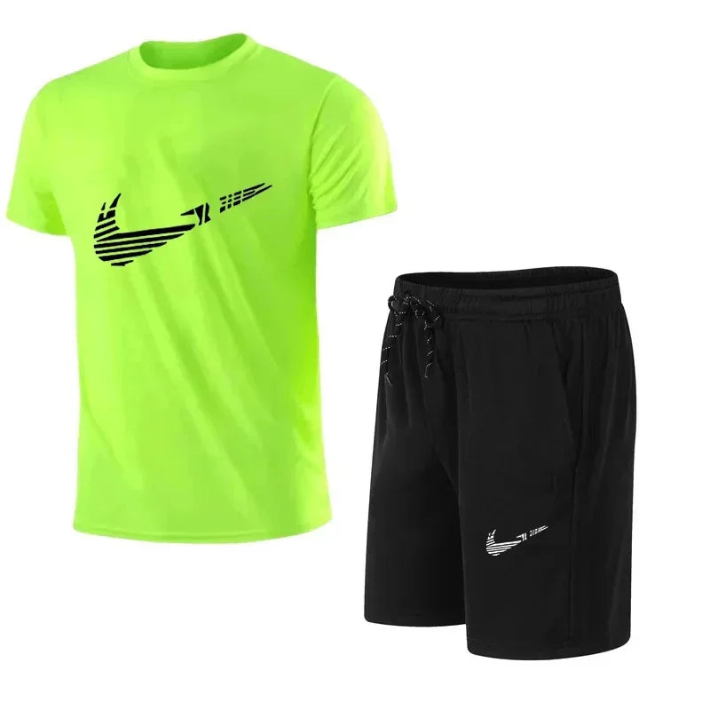 Men's Summer Tracksuit Set – T-Shirt & Shorts