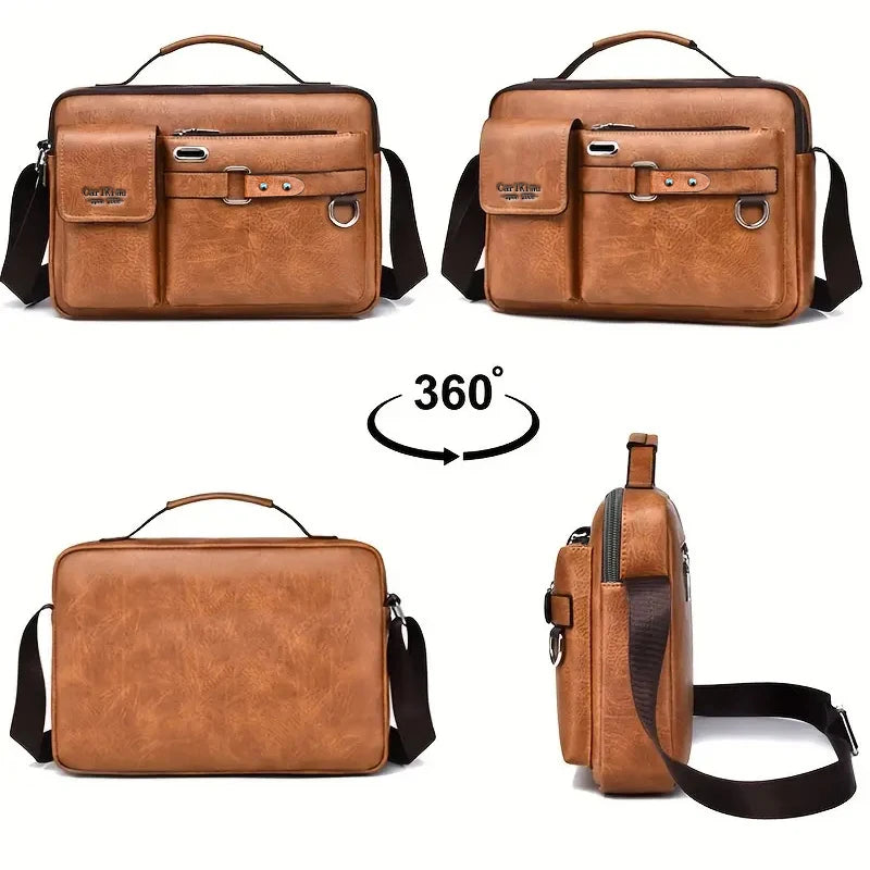 Men's Waterproof Laptop Messenger Bag — Large Capacity Briefcase for Work, Travel & School