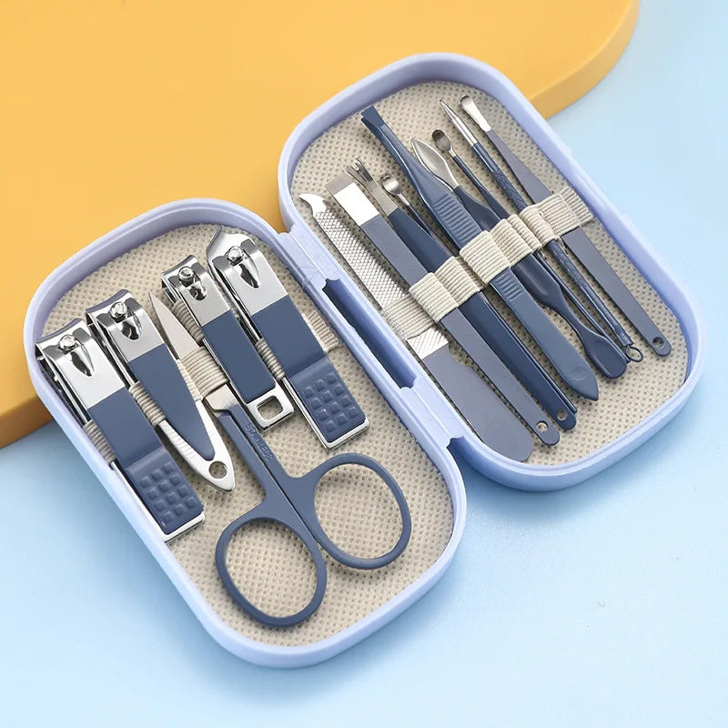 14-Piece Deluxe Manicure & Pedicure Set – Stainless Steel Nail Kit for Men & Women