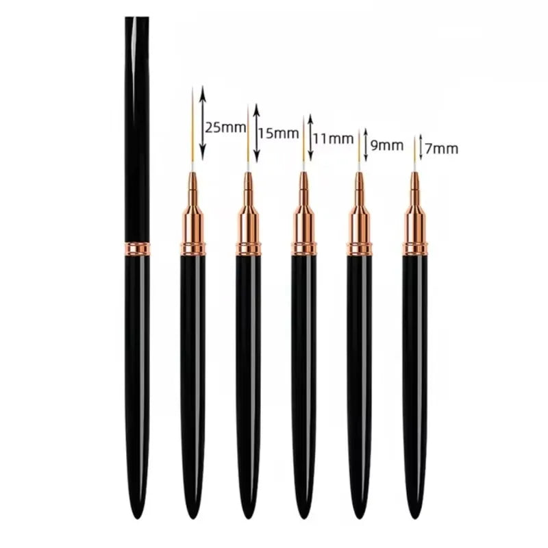 Nail Art Liner Brush Set – 5 Pieces