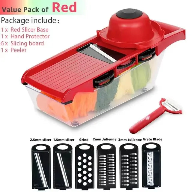 Multifunctional Vegetable Chopper & Grater — Slicer, Shredder & Dicer All-in-One