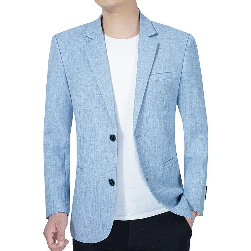 Men's Light Suit Jacket — Smart Casual Blazer for Business & Everyday Wear