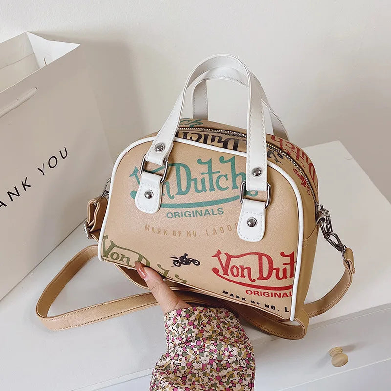 Large Capacity Retro Crossbody Bag — Women's Versatile Shoulder Handbag