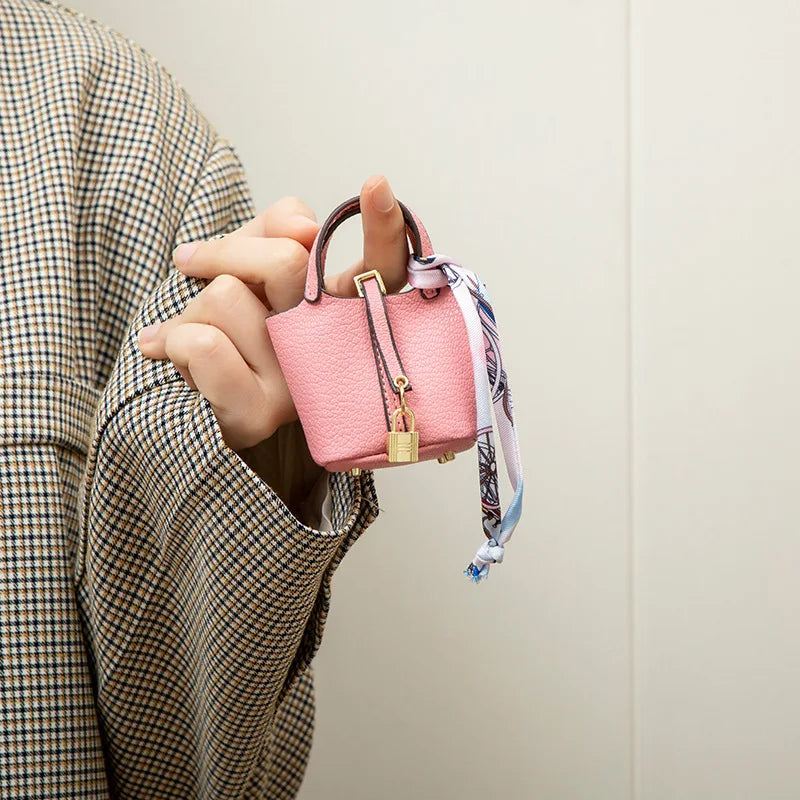 Mini Bucket Bag — Portable Earphone Case, Coin Purse & Small Accessory Bag
