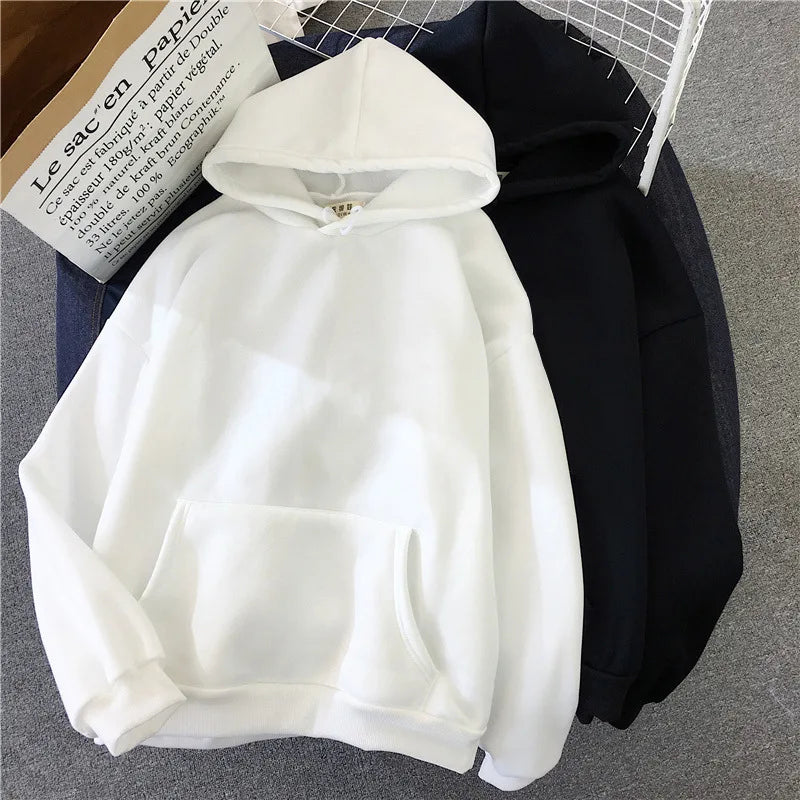 Classic Solid Pullover Hoodie – 6 Colors
