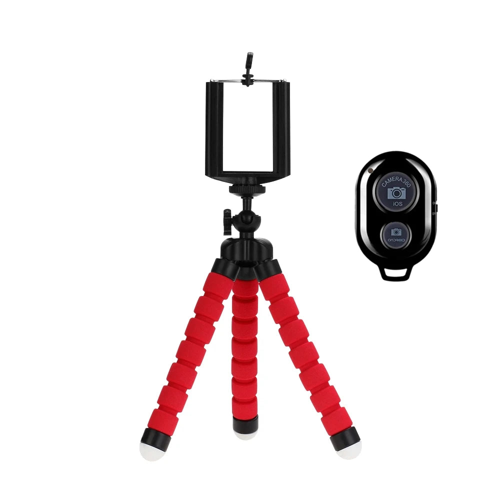 Mini Flexible Octopus Tripod – Universal Phone & Camera Stand with Remote