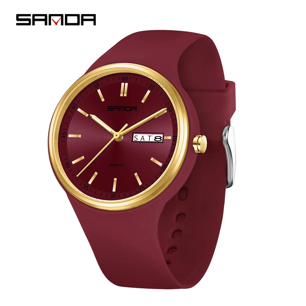 SANDA 6213 Women's Sport Digital Watch | Dual Calendar | Luminous | Water Resistant | 8 Colors