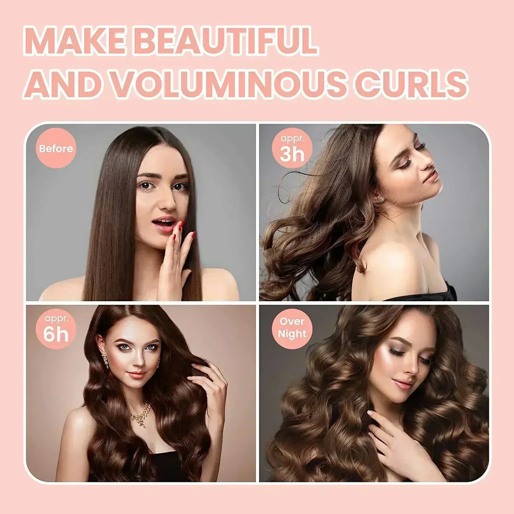 Heatless Hair Curler Set – No-Heat Satin Sleeping Curling Rods