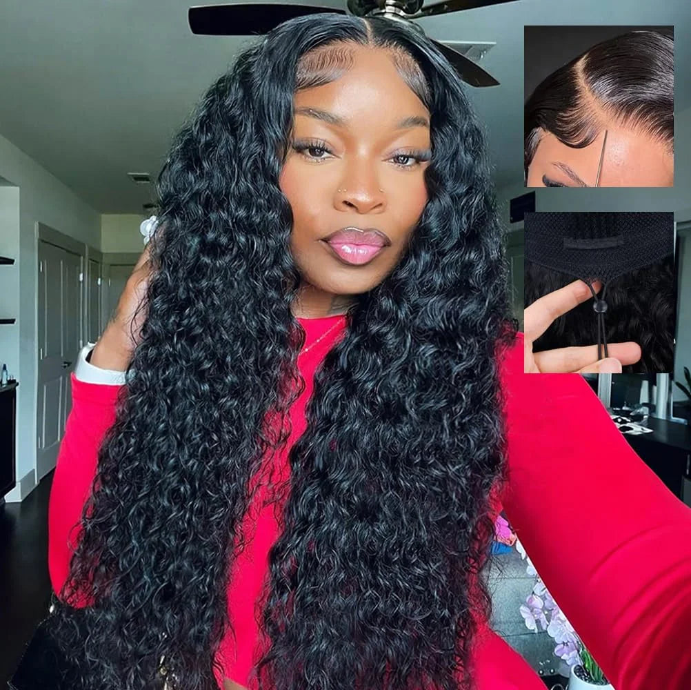 Deep Wave Lace Front Wig – 250% Density | Brazilian Human Hair | 13x4, 13x6 & 5x5