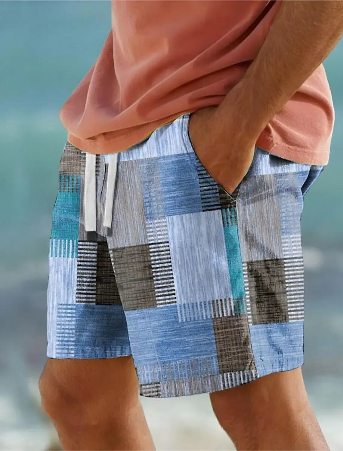 Colorful Square 3D Print Sport Shorts – Quick-Dry Breathable Shorts for Men & Women