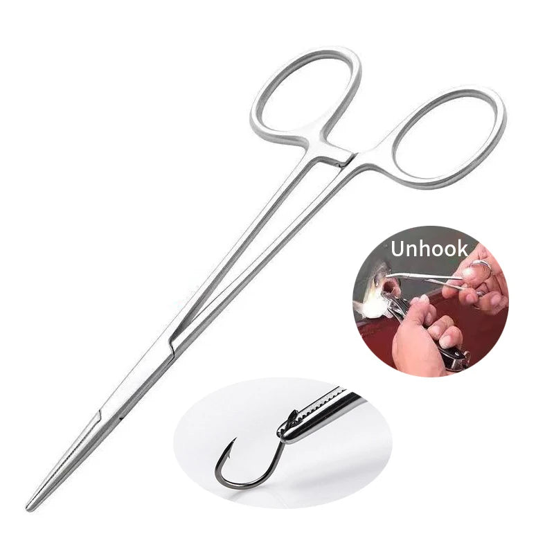 Stainless Steel Locking Hemostat Forceps — Straight & Curved Tip Clamps