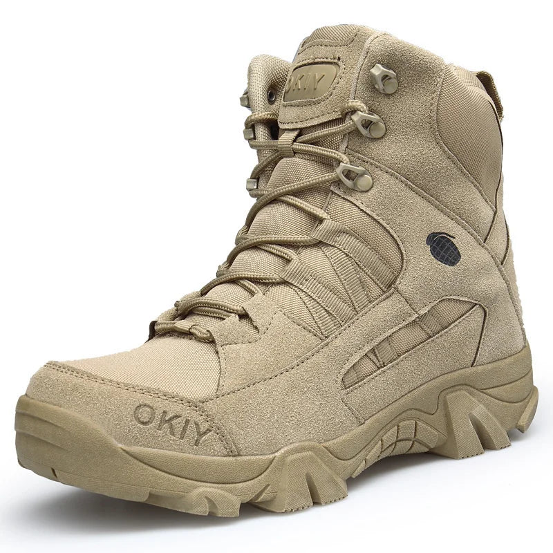 Botas tácticas de tobillo para hombre | Botas impermeables de senderismo y trabajo para exteriores