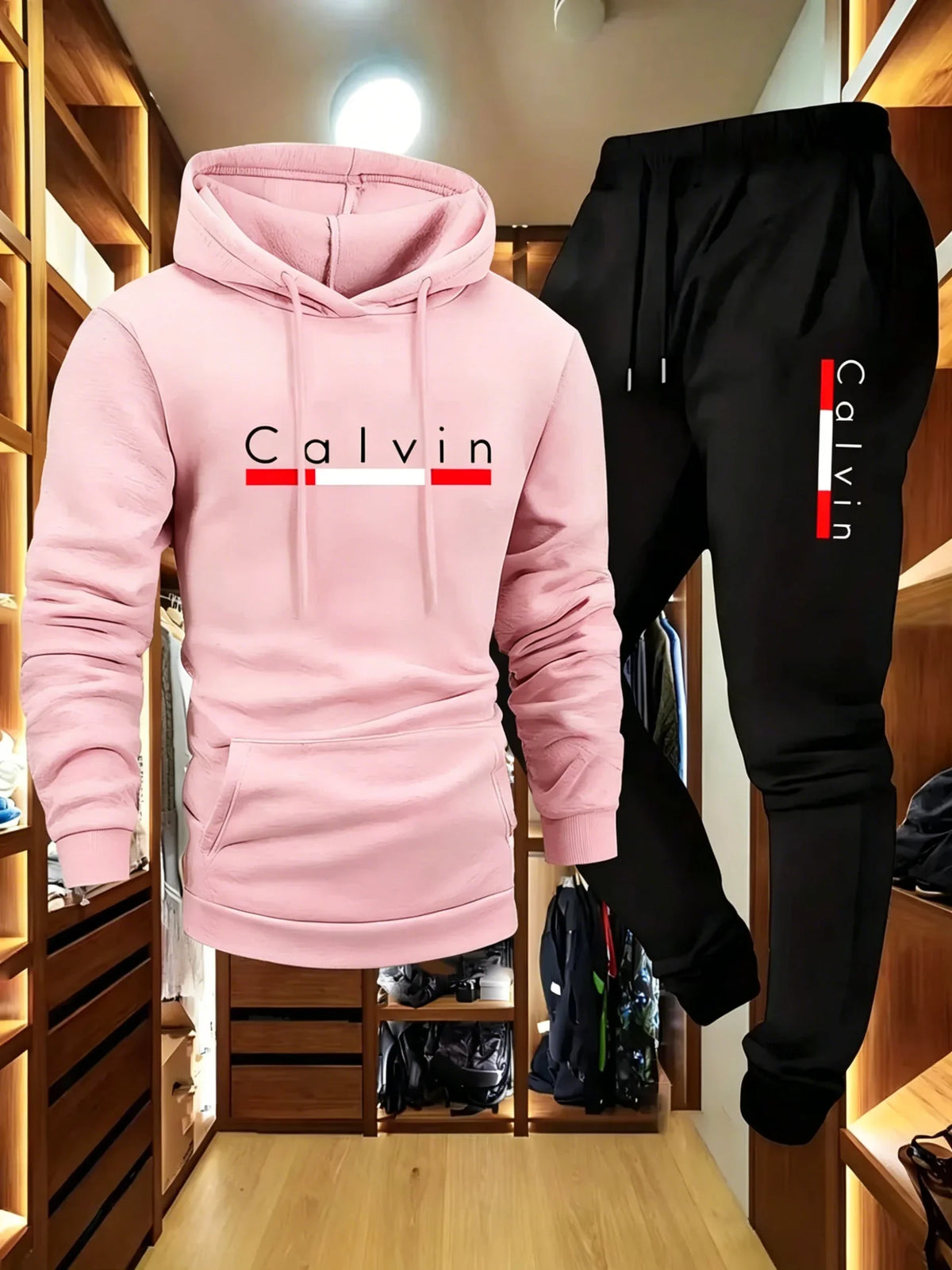 Printed Fleece Hoodie & Jogger Set