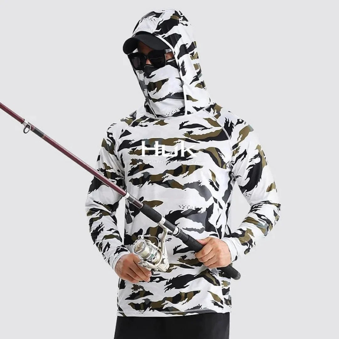 Men's UV Protection Fishing Hoodie – Lightweight Outdoor Hooded Sweatshirt