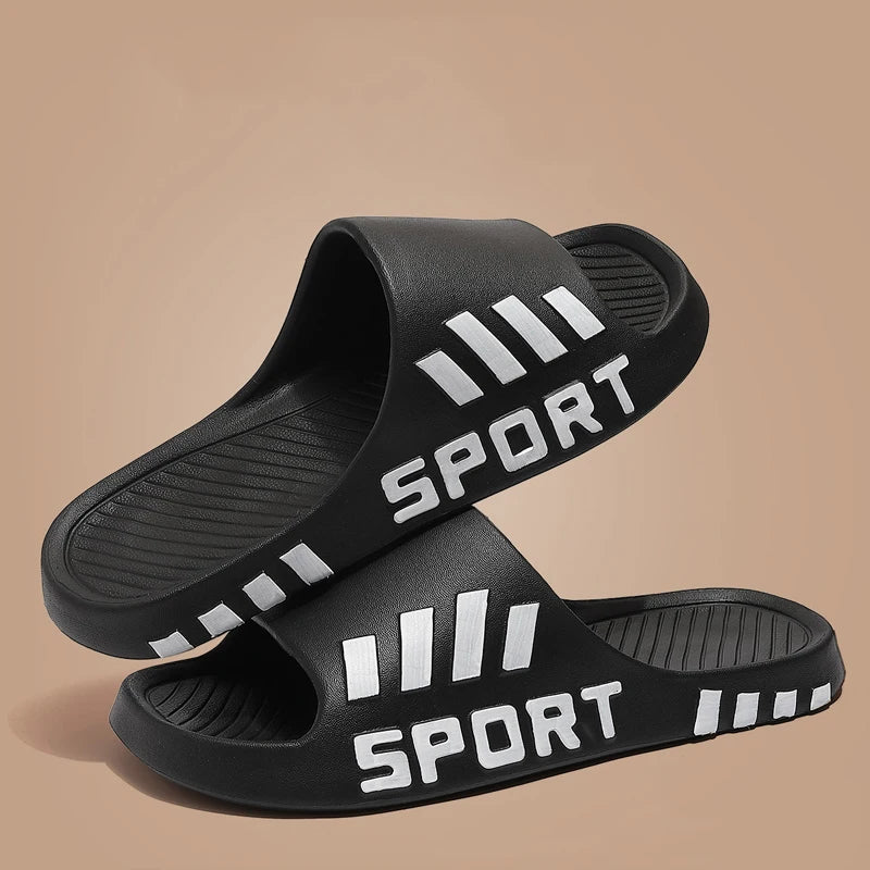 Pantuflas de Moda de Verano para Hombres, Sandalias de Interior y Exterior, Chanclas de Playa, Zapatillas Masculinas de Suela Gruesa, Deslizadores Antideslizantes de Verano para Ducha de Hombres