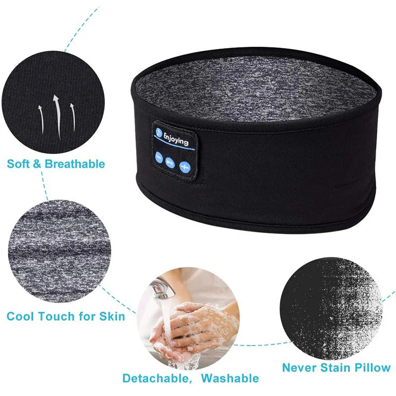 Bluetooth Sleep Eye Mask Headphones – Wireless Music & Sport Headband
