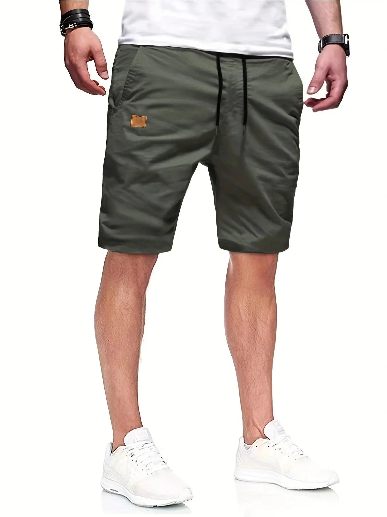 Men's Casual Bermuda Shorts – Elastic Waist Fitness & Jogger Shorts