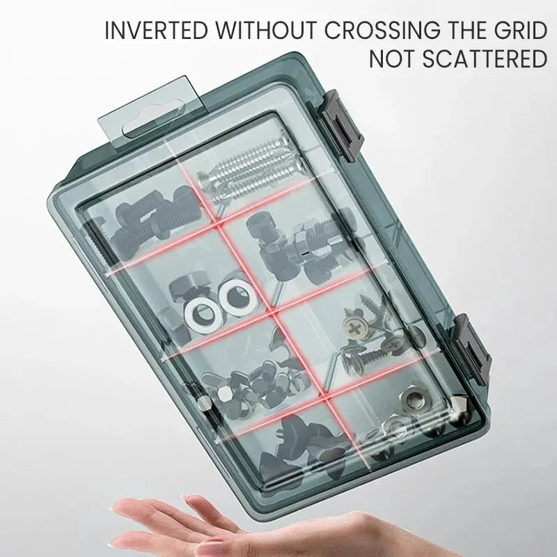 Parts Storage Box with Removable Dividers — Screws, Bits & Small Parts Organizer