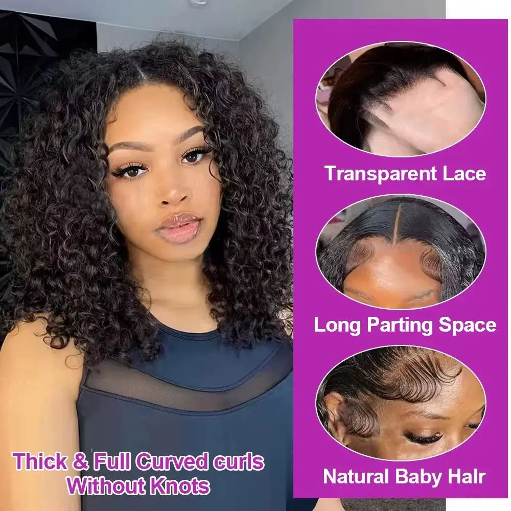 Deep Wave Lace Front Wig – 250% Density | Brazilian Human Hair | 13x4, 13x6 & 5x5