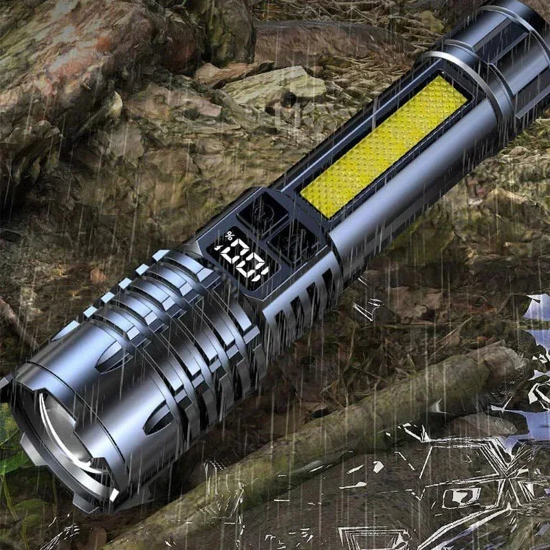 High Power LED Tactical Flashlight – Zoomable, Rechargeable, 5 Light Modes