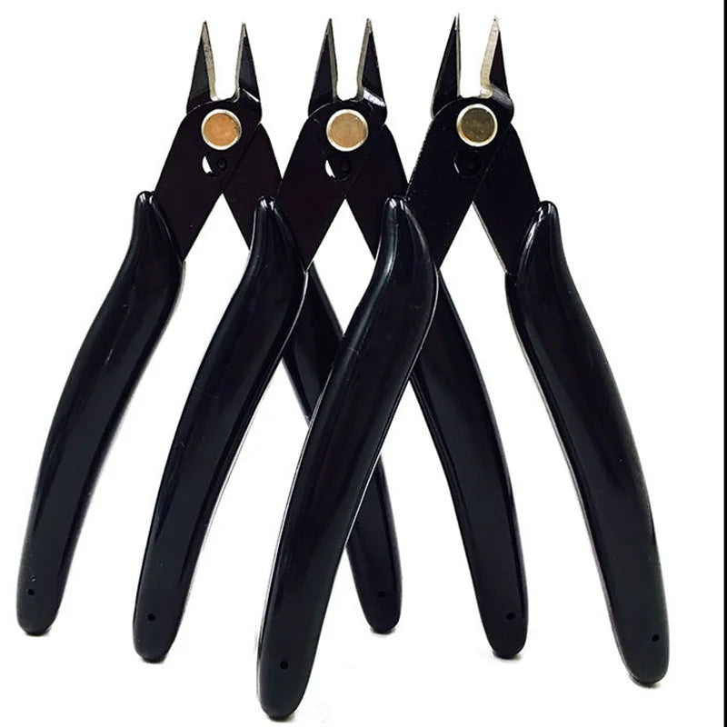 Mini Diagonal Wire Cutters — Flush Cut Side Snips with Spring Return