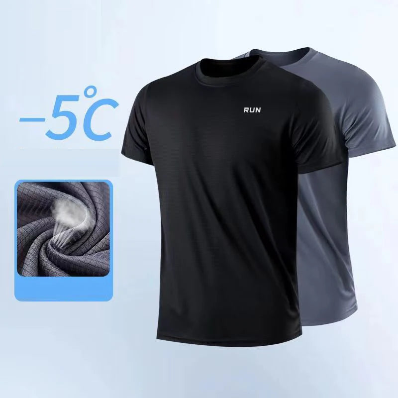 Men's Quick-Dry Athletic T-Shirt – Moisture Wicking, Gym & Running, Sizes M-4XL