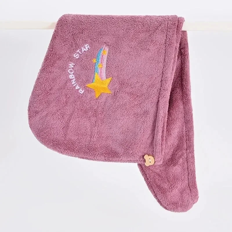 Cute Microfiber Hair Drying Towel Wrap | Super Absorbent Quick-Dry Bonnet 3 Prints
