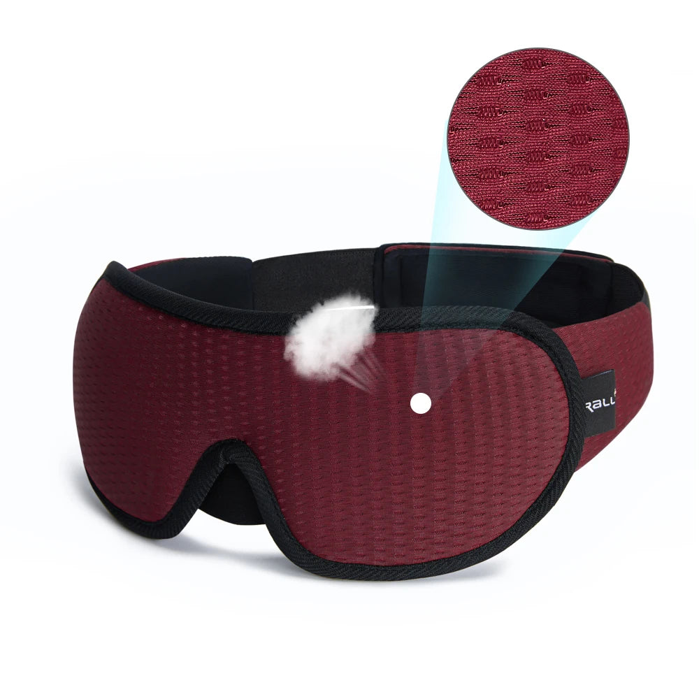 Unisex 3D Soft Padded Sleep Eye Mask – Blackout Blindfold for Travel & Rest
