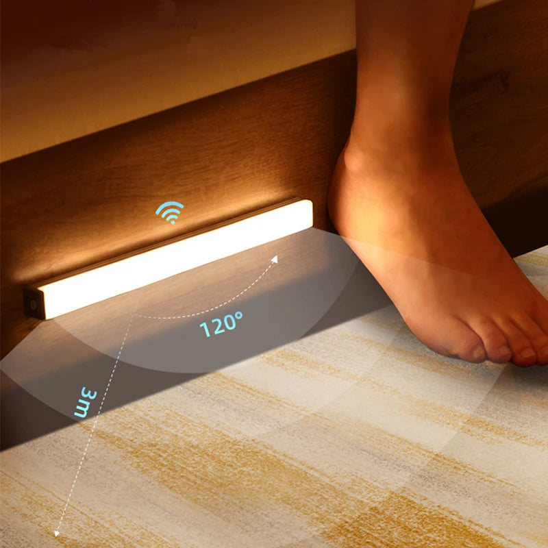 Motion Sensor LED Night Light – USB-C Rechargeable, Warm & Cool White, 4 Sizes