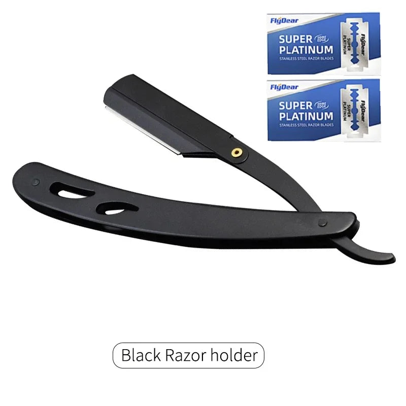 Classic Folding Straight Razor – Stainless Steel Shaving Set