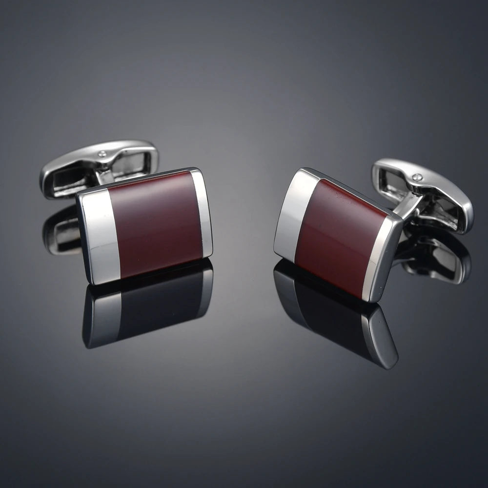 Gem & Enamel Craft Cufflinks | Unisex Decorative Shirt Accessories