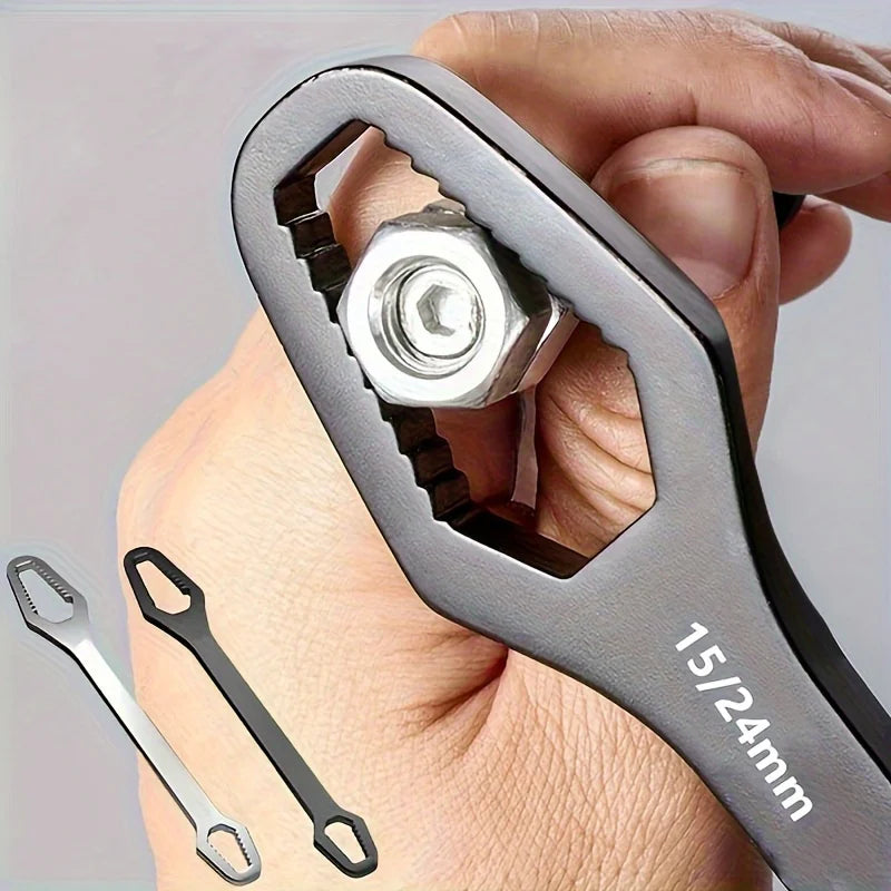 Universal Double-Ended Ratchet Wrench – Self-Tightening Adjustable 3–17mm